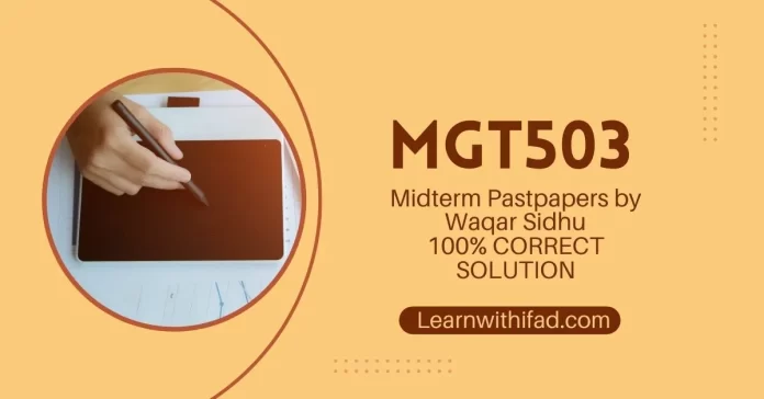 mgt503 midterm past paper